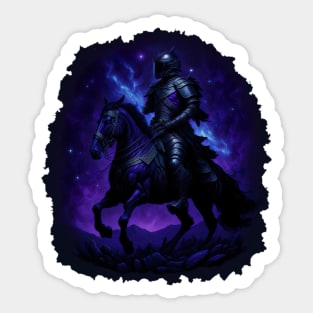 "Warrior of the Night: A Magical Warrior Embracing Splendor" Sticker